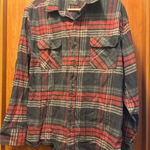 Jachs Red and Black Plaid Heritage Flannel Shirt